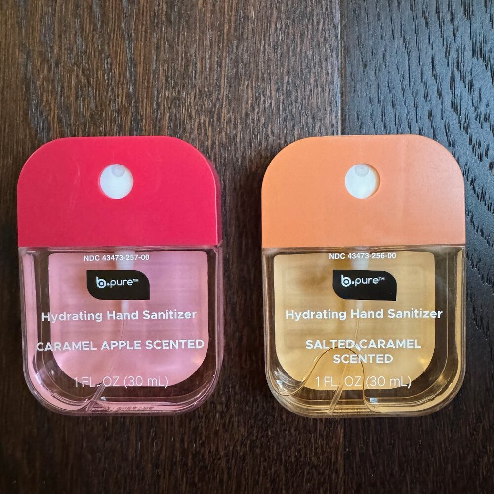 B pure Set of 2 Viral Hydrating Hand Sanitizers - Caramel Apple & Salted Caramel
